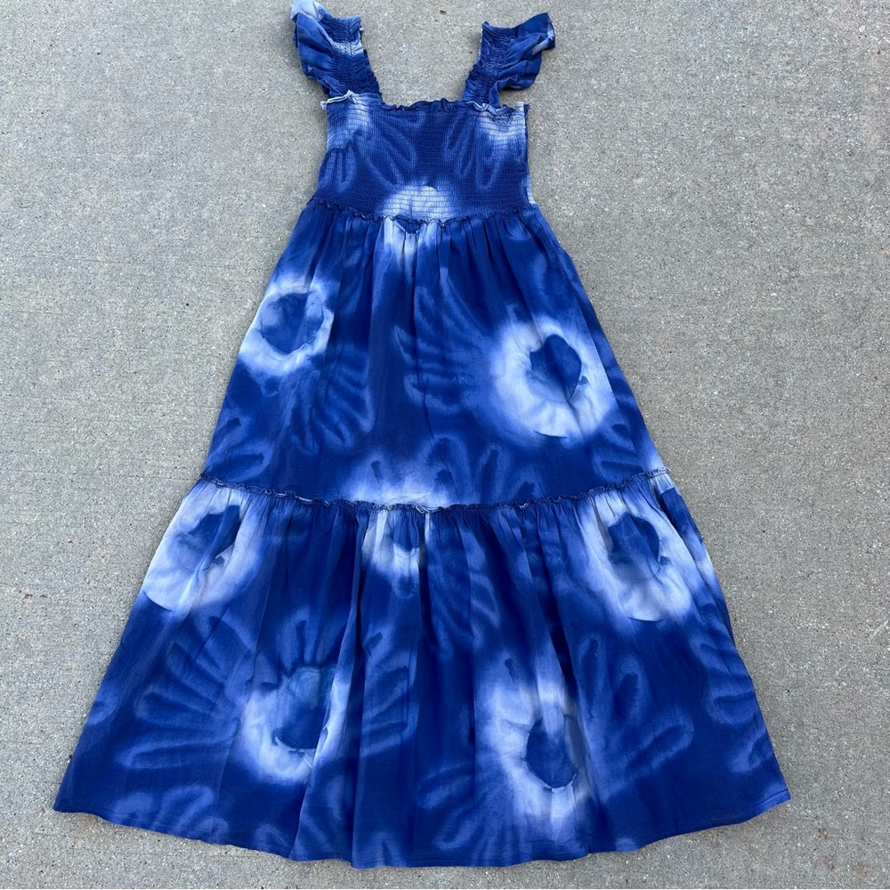 Tuckernuck dress Rory flutter sleeve midi tie dye